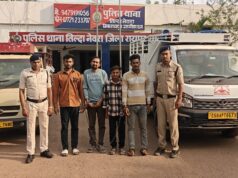 तिल्दा- राइस मिल से धान की चोरी,04 आरोपी गिरफ्तार