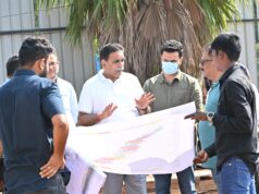 रायपुर पश्चिम में विकास कार्यों की प्रगति का विधायक राजेश मूणत ने लिया जायजा