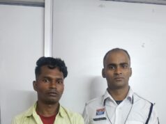 यातायात थाना तेलीबांधा क्षेत्र में पेट्रोलिंग के दौरान आरोपी से धारदार चाकू व कड़ा बरामद