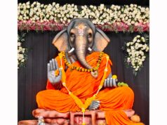 साम्राज्य रेसीडेंसी में हाथी के साक्षात स्वरूप में विराजे प्रथम पूज्य गजानन